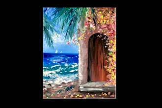 Paint Nite: Tropical Ocean Villa